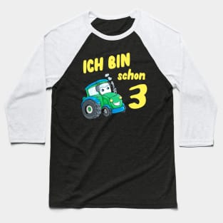 Kinder Traktor 3. Geburtstag Jungen Trekker Baseball T-Shirt